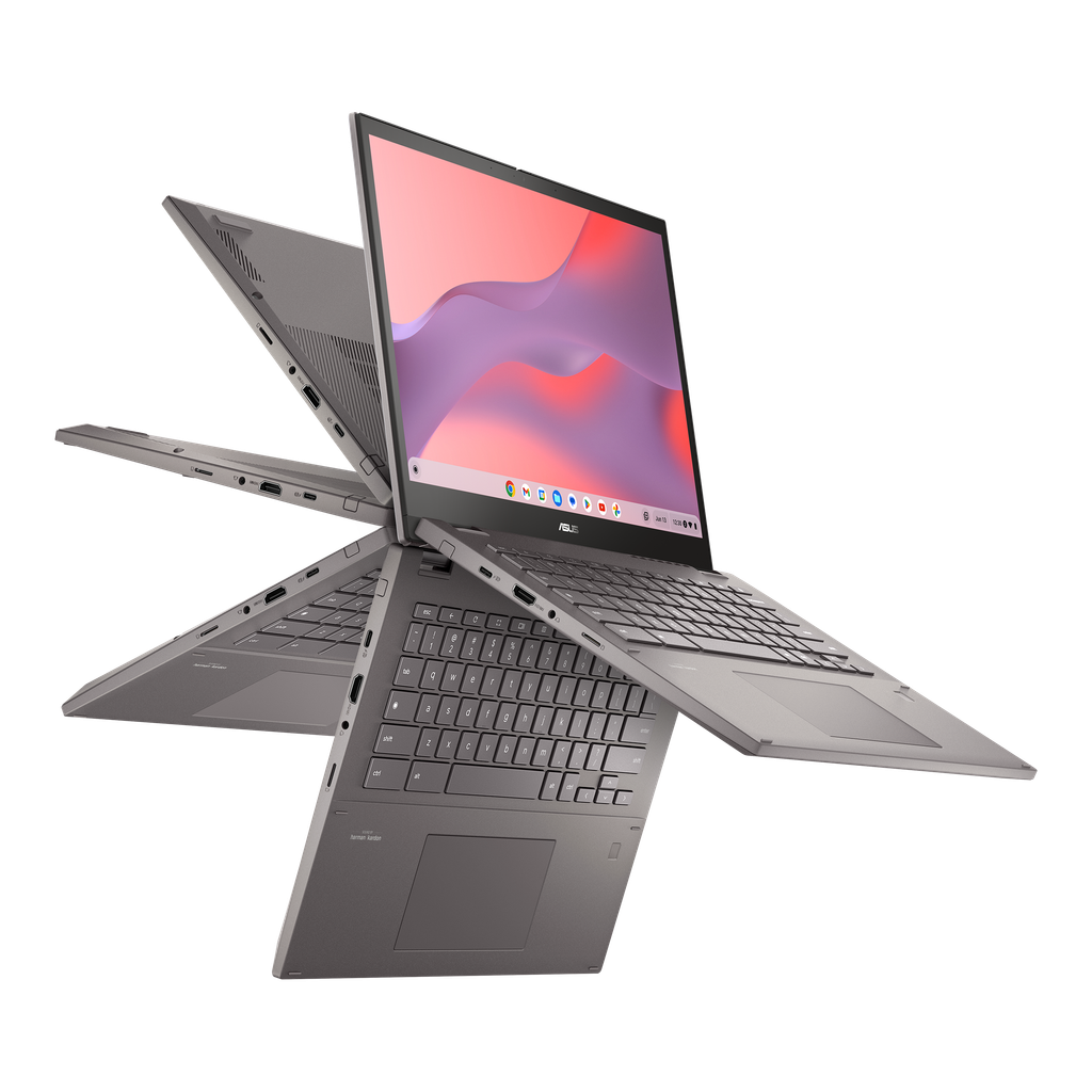 ASUS Chromebook CM34 Flip 360 ergolift hinge design